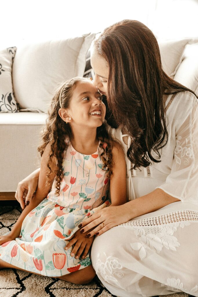 Mom And Daughter Happy Therapy
